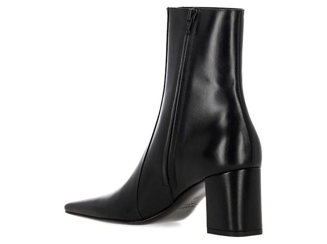 Saint Laurent Botas de cuero liso Negro - vista 6