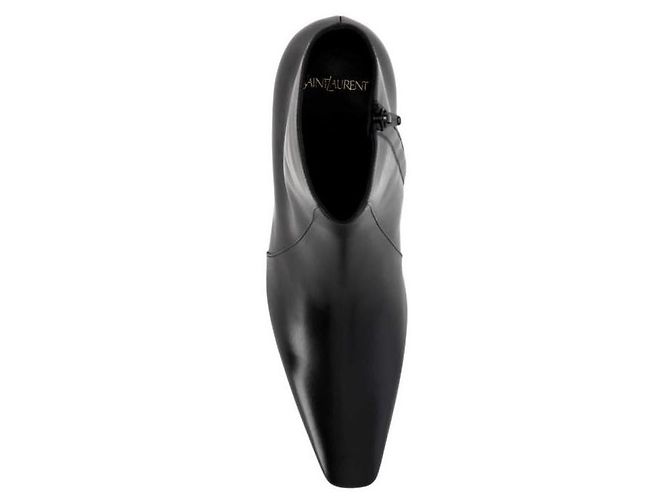 Saint Laurent Botas de cuero liso Negro - vista 7