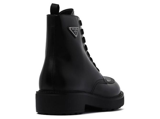 Prada Gepolsterte Lederstiefel - Ansicht 6