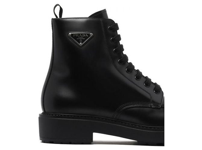 Prada Gepolsterte Lederstiefel - Ansicht 7