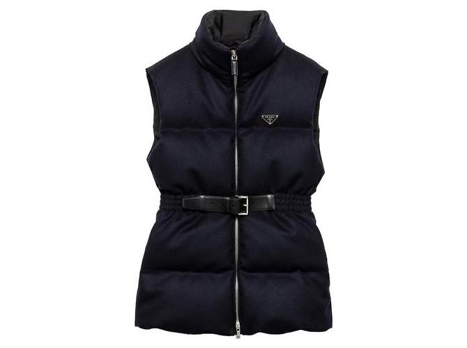 Prada Woll-Daunenweste SOOO Blau - Ansicht 4