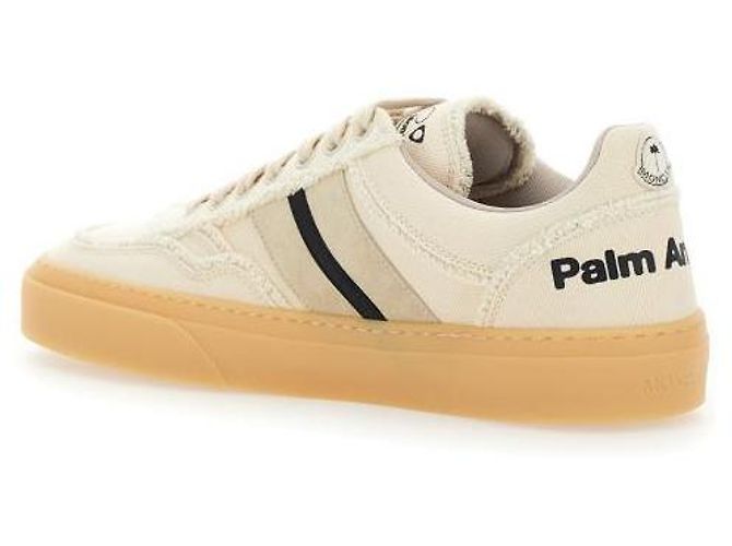 Moncler Sneakers in Suede Canvas Marrone - vista 6