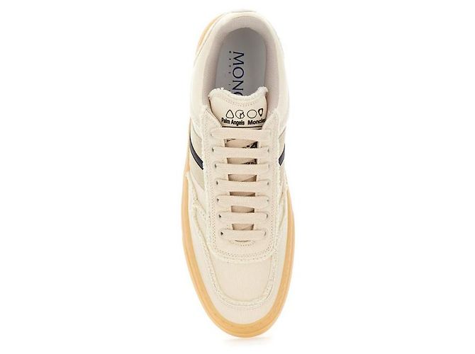 Moncler Sneakers in Suede Canvas Marrone - vista 7