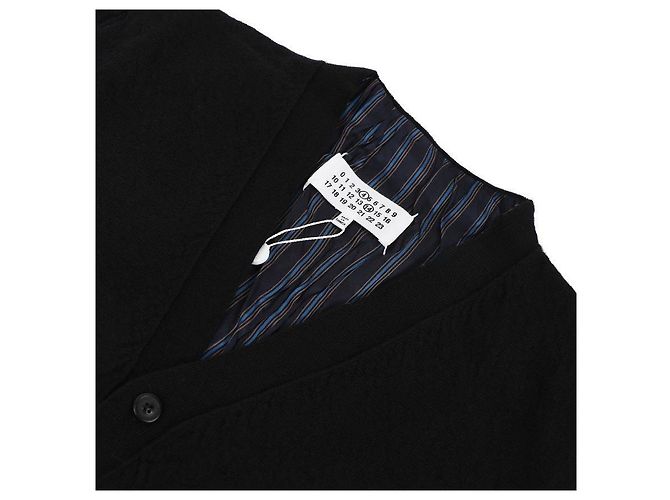 Maison Martin Margiela Herren V-Ausschnitt Cardigan Schwarz - Ansicht 5