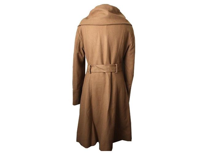 Moschino Camel Wool Blend Coat Brown - view 2