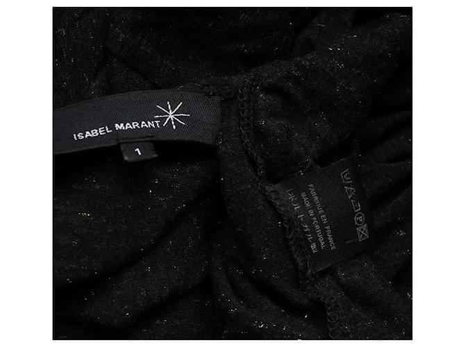 Isabel Marant Schwarzes Glitzer-Rüschenshirt - Ansicht 4