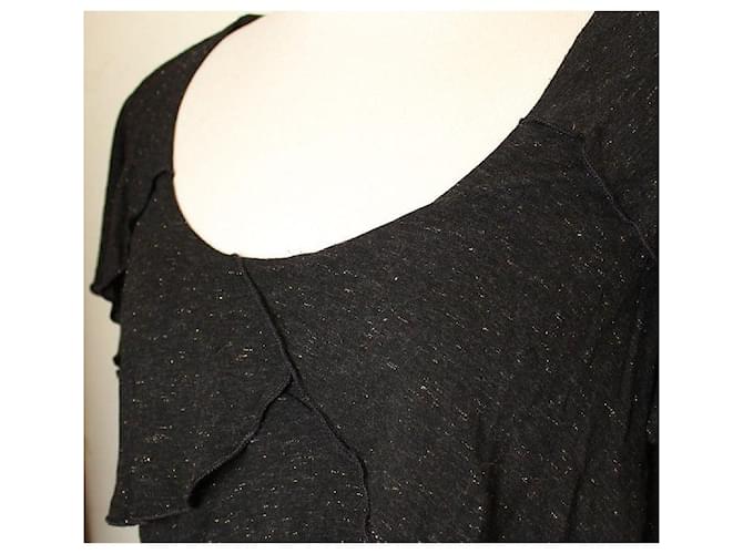 Isabel Marant Schwarzes Glitzer-Rüschenshirt - Ansicht 5