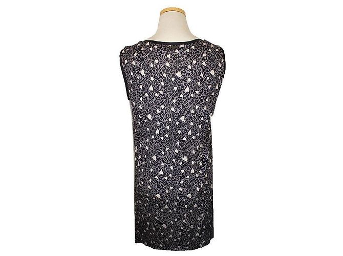 Balmain Vestido asimétrico con brillo negro y blanco en forma de corazón - vista 3