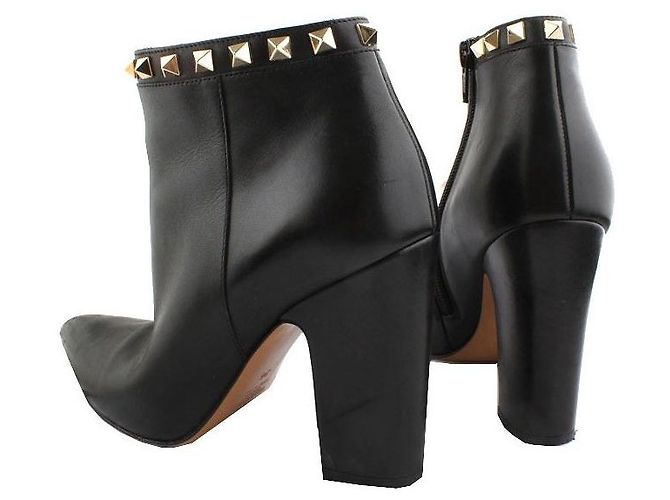 Valentino Botines Rockstud en oro negro - vista 5