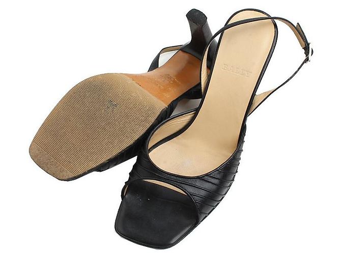 Bally Scarpe slingback a punta quadrata nera Nero - vista 3