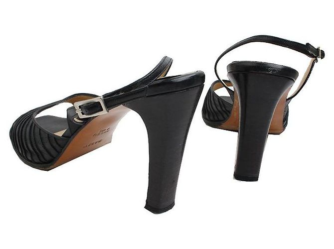 Bally Scarpe slingback a punta quadrata nera Nero - vista 4
