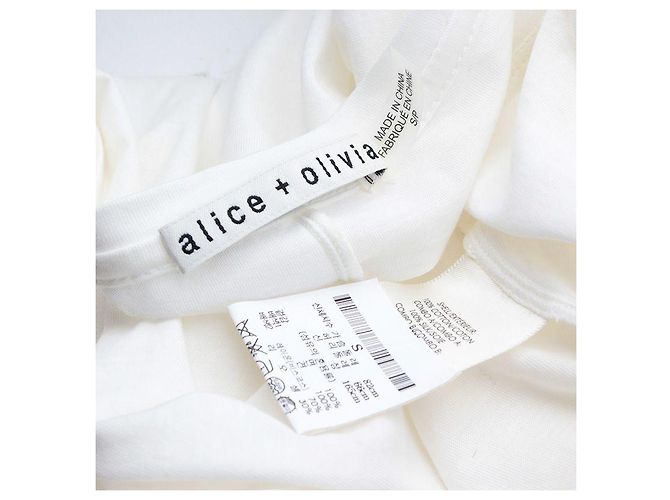 Alice + Olivia Ivory Eyelet Ärmel Top von Alice und Olivia Weiß - Ansicht 3