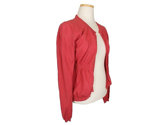 Marni Offener Strickcardigan aus Baumwollmischung in Korallenrosa Pink - Ansicht 2