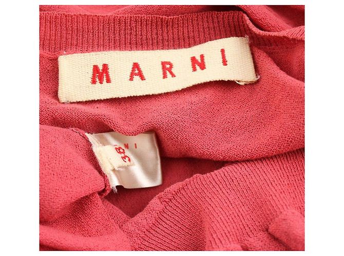 Marni Offener Strickcardigan aus Baumwollmischung in Korallenrosa Pink - Ansicht 5