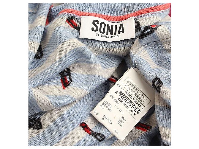 Leichtes blau gestreiftes Strickoberteil von Sonia Rykiel - Ansicht 3