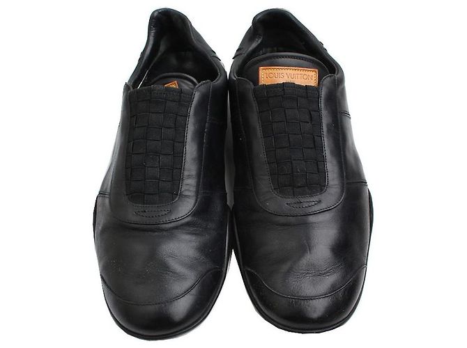 Louis Vuitton Mocassini in pelle nera per uomini Nero - vista 2