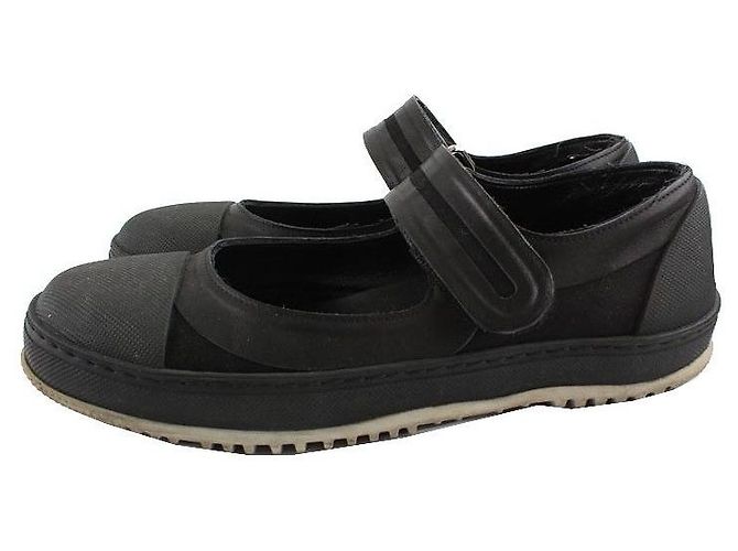 Marni Sneakers Velcro bicolore nere Nero - vista 3