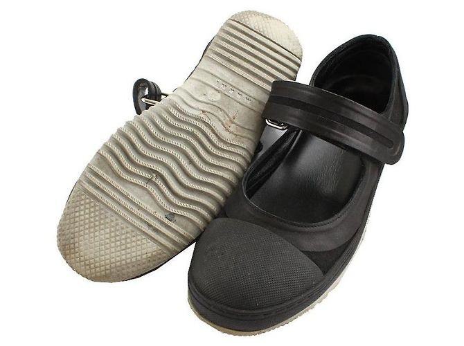Marni Sneakers Velcro bicolore nere Nero - vista 4