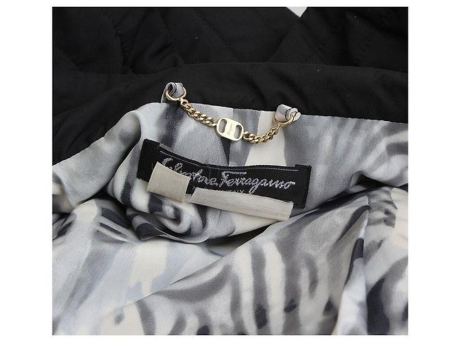 Salvatore Ferragamo Schwarze Steppjacke - Ansicht 3