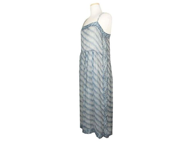 Isabel Marant Abito in seta blu trasparente - vista 2