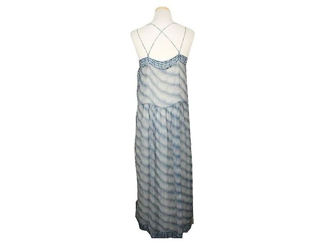 Isabel Marant Abito in seta blu trasparente - vista 3