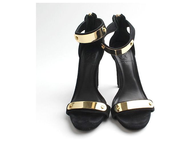 Tory Burch Scarpe T-Strap in metallo nero - vista 2