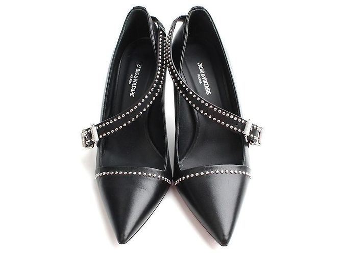 Zadig & Voltaire Scarpe nere con cinturini borchiati Zadig Voltaire Nero - vista 2