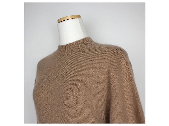 Vince Beige Woll-Kaschmir-Strickoberteil Braun - Ansicht 4