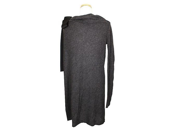 Dolce & Gabbana Vestido de mezcla de alpaca gris Castaño - vista 3