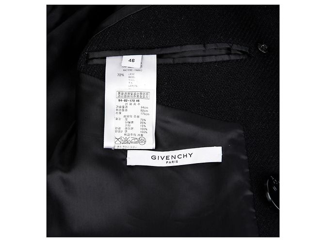 Givenchy Double Breasted Coat Size Black - view 12