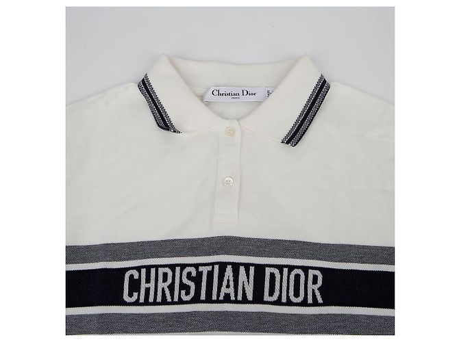 Dior Signature Band Polo-Shirt Größe Weiß - Ansicht 3