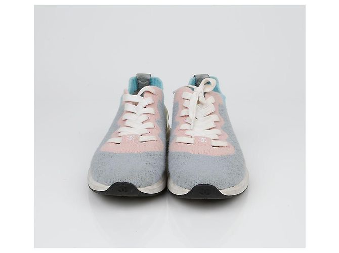 Chanel Strick-Sneaker mit CC-Logo Mehrfarben - Ansicht 2