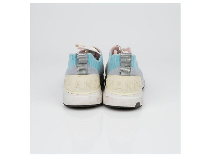 Chanel Strick-Sneaker mit CC-Logo Mehrfarben - Ansicht 4