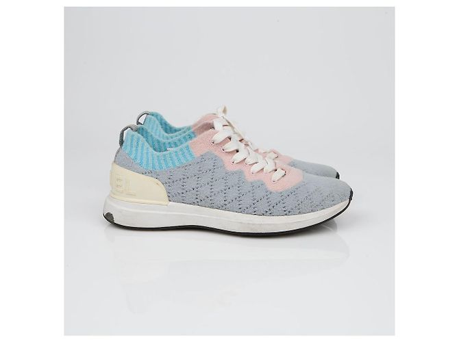 Chanel Strick-Sneaker mit CC-Logo Mehrfarben - Ansicht 5