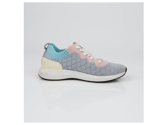 Chanel Strick-Sneaker mit CC-Logo Mehrfarben - Ansicht 7