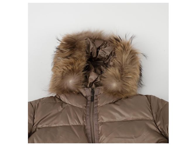 Moncler Giacca Lunga Fabre Taglia Marrone - vista 3