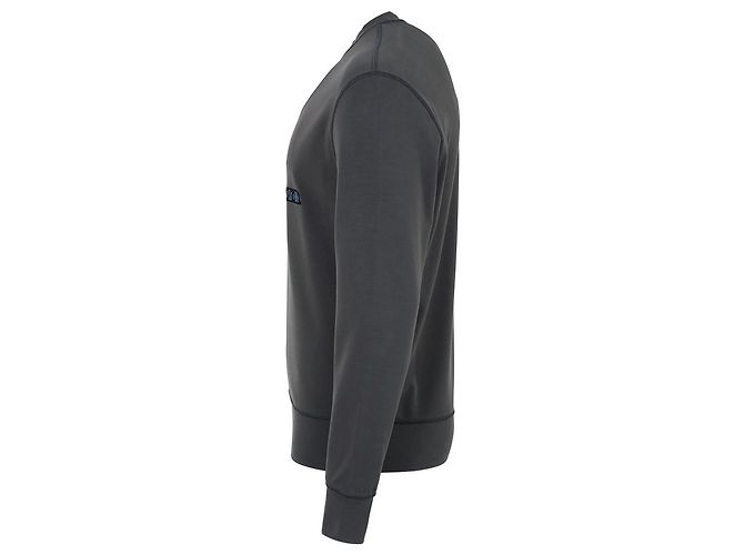 Kiton GRAUEN SWEATSHIRT MIT MULTIFARBIGEM BESTICKTEM LOGO Braun - Ansicht 4