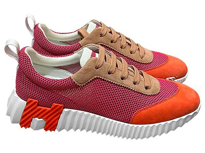 Hermès Bouncing Mesh Sneakers MULTICO ROSE Mehrfarben - Ansicht 13
