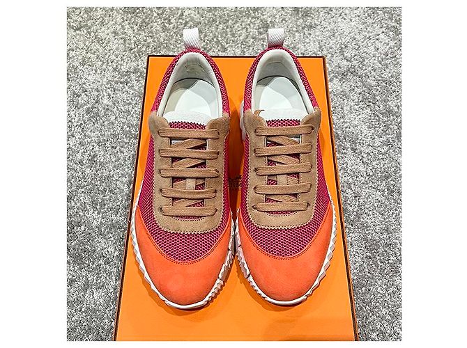 Hermès Bouncing Mesh Sneakers MULTICO ROSE Mehrfarben - Ansicht 14
