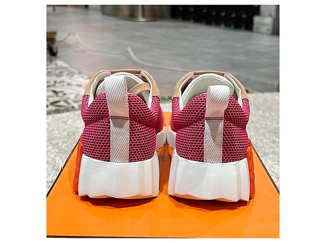 Hermès Bouncing Mesh Sneakers MULTICO ROSE Mehrfarben - Ansicht 16