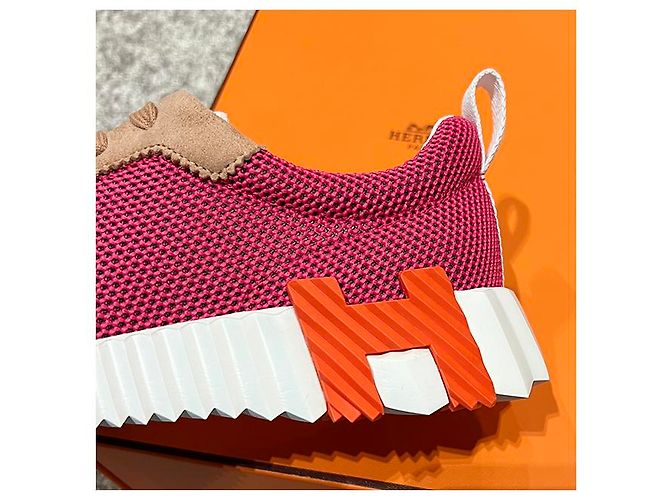 Hermès Bouncing Mesh Sneakers MULTICO ROSE Mehrfarben - Ansicht 19