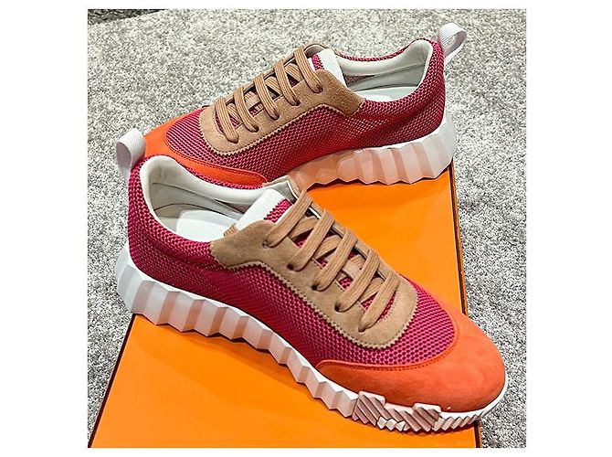 Hermès Bouncing Mesh Sneakers MULTICO ROSE Mehrfarben - Ansicht 3