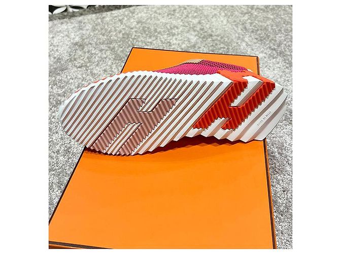 Hermès Bouncing Mesh Sneakers MULTICO ROSE Mehrfarben - Ansicht 5