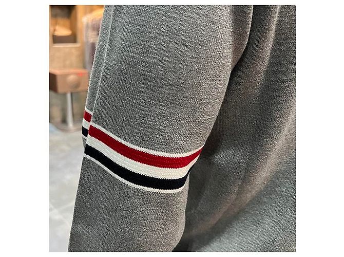 Thom Browne Strickarmband mit drei Streifen Milano Braun - Ansicht 18