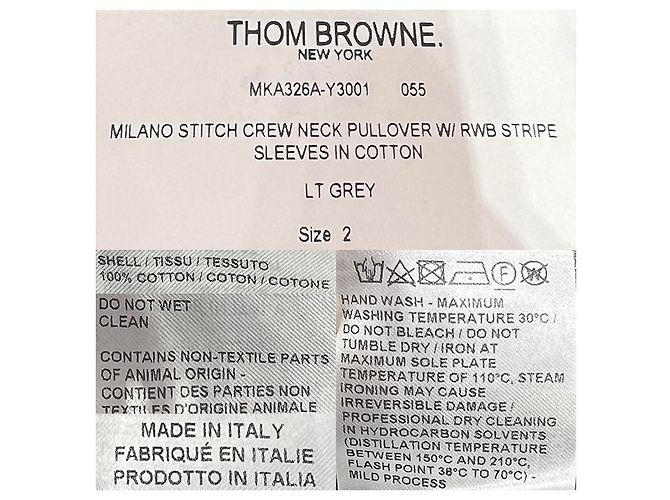 Thom Browne Strickarmband mit drei Streifen Milano Braun - Ansicht 21