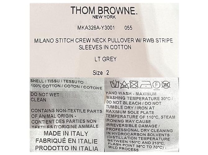 Thom Browne Strickarmband mit drei Streifen Milano Braun - Ansicht 9