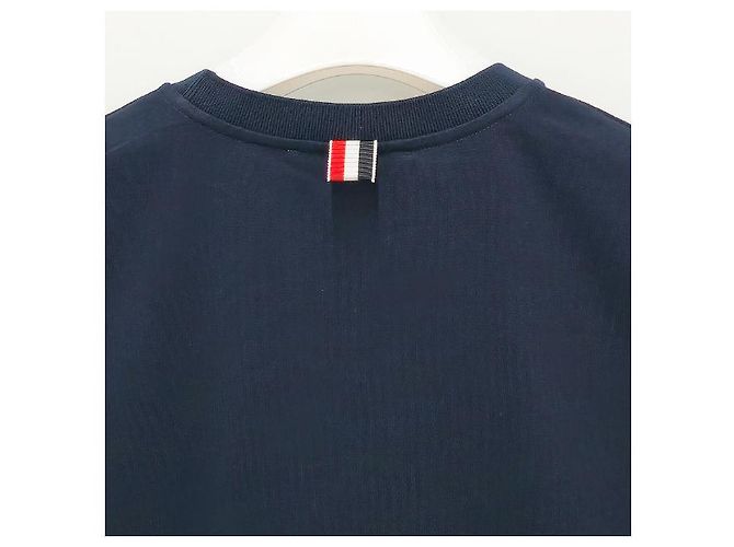 Thom Browne Camiseta de manga corta Three-Stripes Azul Marino - vista 18