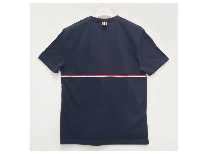 Thom Browne Camiseta de manga corta Three-Stripes Azul Marino - vista 2