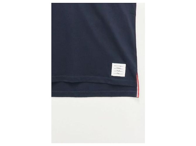 Thom Browne Camiseta de manga corta Three-Stripes Azul Marino - vista 5