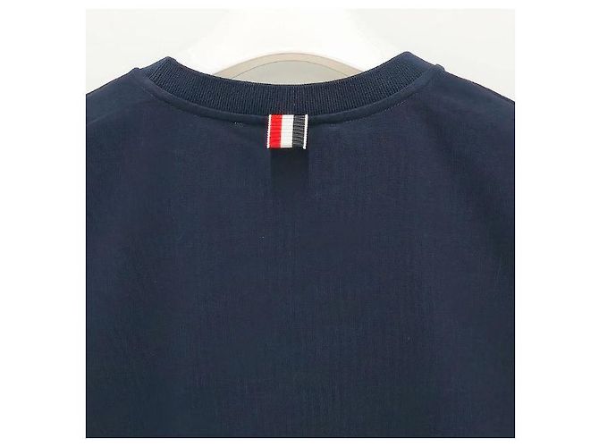 Thom Browne Camiseta de manga corta Three-Stripes Azul Marino - vista 6